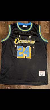 Headgear Classics Crenshaw Kobe Bryant #24 Basketball Jersey Black Size 2XL